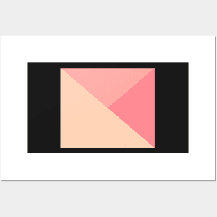 Geometric Pink Posters and Art